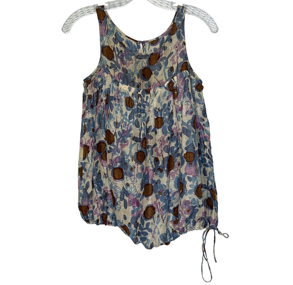 Tracy Reese for Bergdorf Goodman linen silk summer sleeveless top small